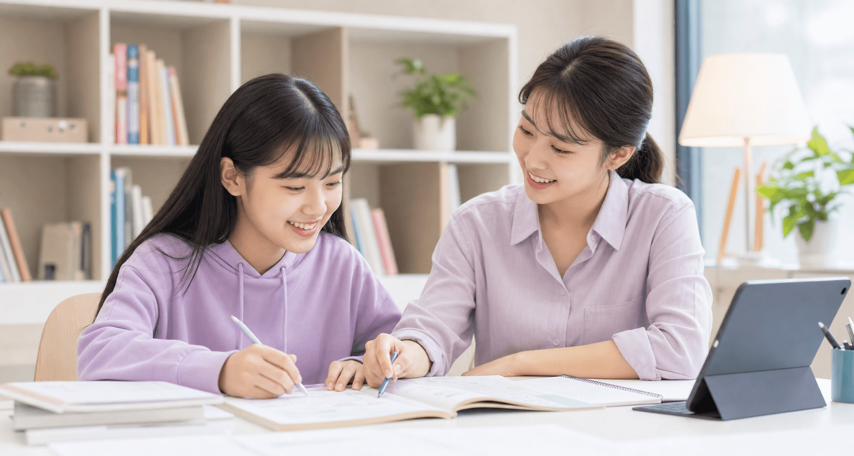경기 안산시 1대1 맞춤 과외 학습 장면